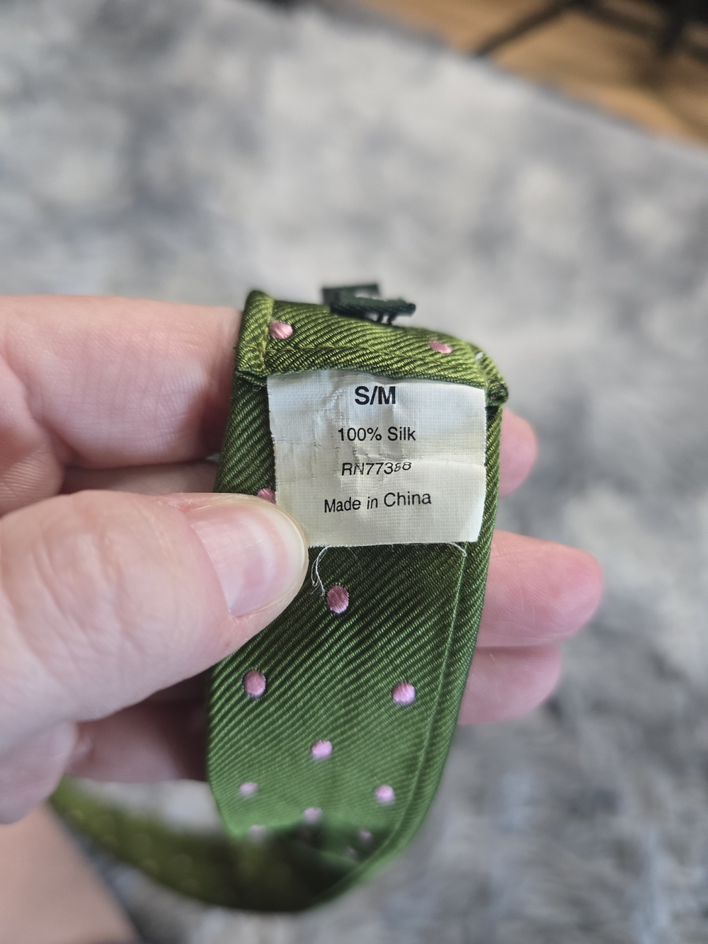 J. Crew Olive Green Polka Dot Web Belt with Double Ring Buckle - Picture 6 of 7